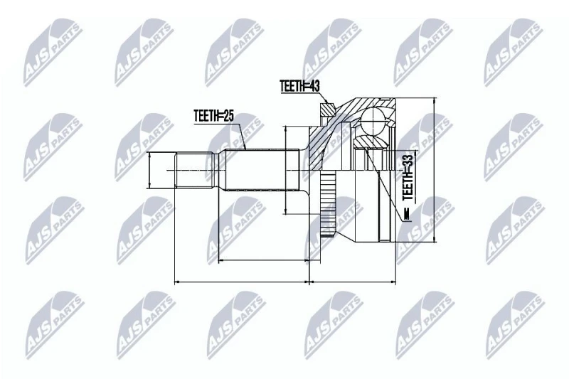 Image of NTY CV joint kit NTY NPZ-VV-002
