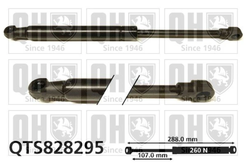 Image of QUINTON HAZELL Tailgate strut QUINTON HAZELL QTS828295