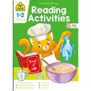 Image of school zone reading activities workbook 64 pages ages 6 to 8 1st grade 2nd