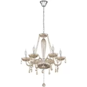 Eglo Basilano 6 Lamp Multi Arm Chandeliers Chrome