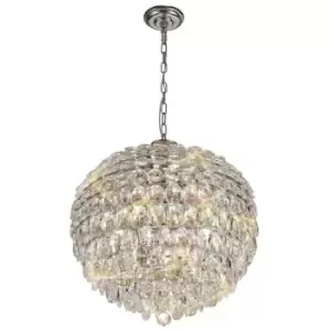 Image of Suspension Coniston Chrome polished 9 bulbs 77cm