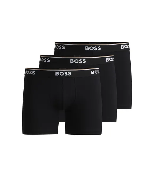 image of Boss 3 Pack Boxer Shorts Boxer Briefs Small Black 42163403350