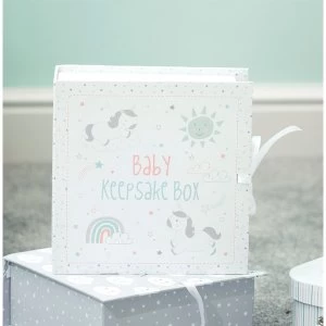 image of Sass & Belle Baby Unicorn Keepsake Box with Drawers