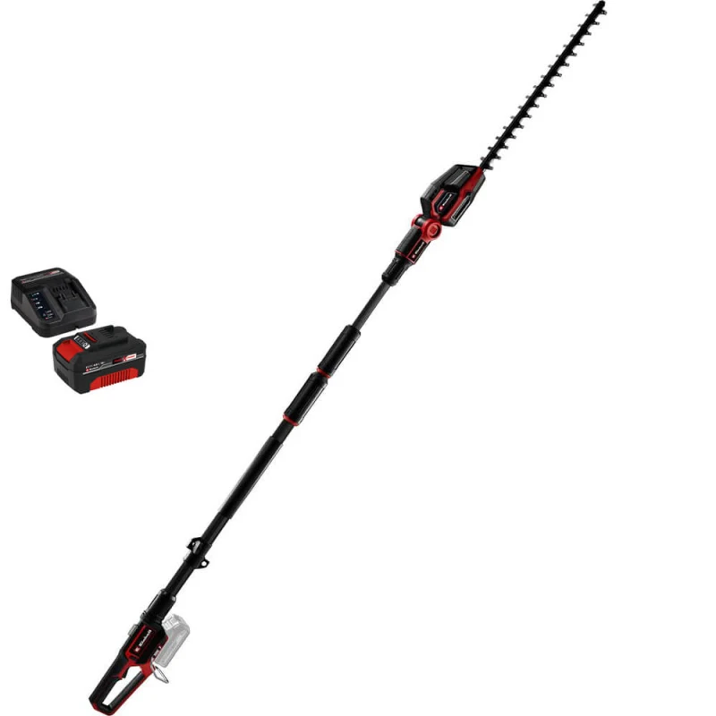Image of Einhell Professional GP-HH 18/50 Li T BL 18v Cordless Brushless Telescopic Hedge Trimmer 500mm 1 x 4ah Li-ion Battery Charger GP-HH 18/50 Li T BL