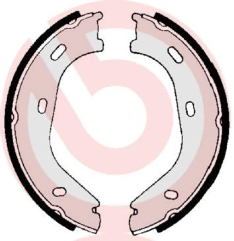 Image of BREMBO Handbrake shoes BREMBO S 50 505