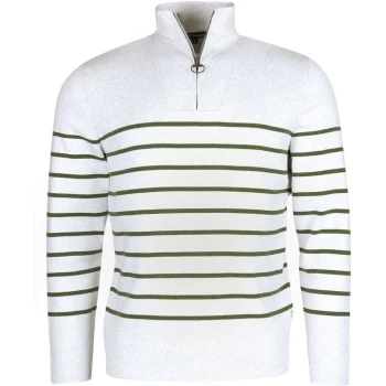 Image of Barbour Harbour Half Zip Sweatshirt - White