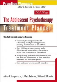 Image of The Adolescent Psychotherapy Treatment Planner by Arthur E. Jongsma Jr. Paperback