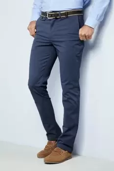 image of Flat Front Wrinkle Free Stretch Chino Trousers 27"