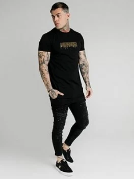 image of SikSilk Rhinestone Creep T-Shirt - Black Size M Men