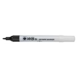 Image of Value Drywipe Marker Bullet Tip Fine Black PK10