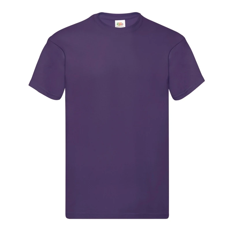 Image of Fruit Of The Loom Fruit of the Loom Men Original T-Shirt in Purple Size: large Purple L Male 5063470968824