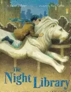 Image of night library
