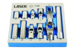 Image of Laser Tools 7148 11pc Master 13mm Socket Set - Range of Profiles