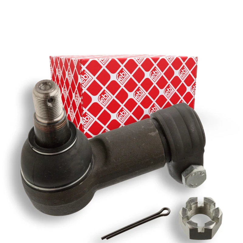 Image of FEBI BILSTEIN 102283 Track rod end OE Turbo NEW, Front Axle, with crown nut and split pin Tie Rod End (914)