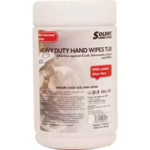 Image of HEAVY DUTY SCRUBS HAND AND SURFACE DEGREASER WIPES (TUB OF 50)