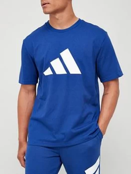 Image of adidas Future Icon Logo T-Shirt - Blue Size L, Men