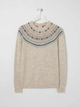 image of Fatface Fairisle Jumper - Ivory