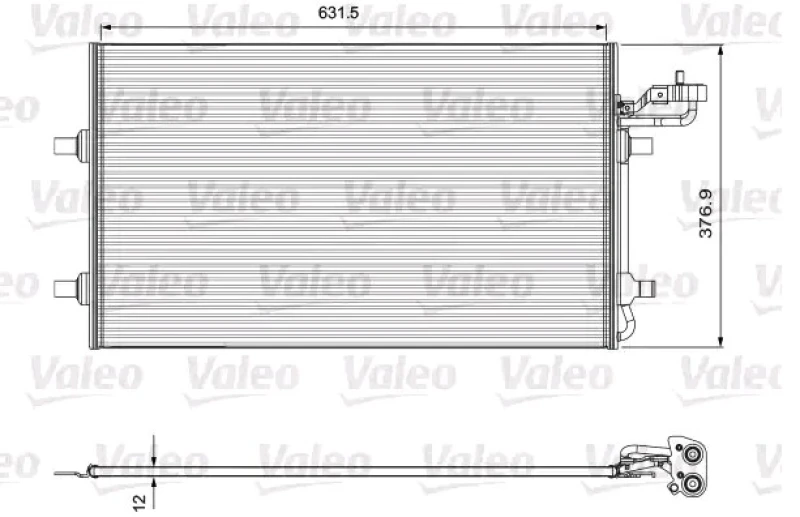 Image of VALEO 814324 Condenser without dryer Aluminium Condenser,air conditioning (448)