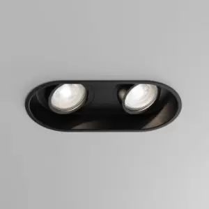 Image of Minima Recessed Twin Downlight Matt Black, GU10