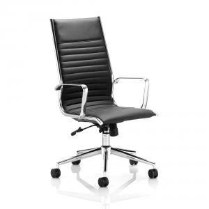 Image of Sonix Ritz Executive High Back Chair With Arms Bonded Leather Black