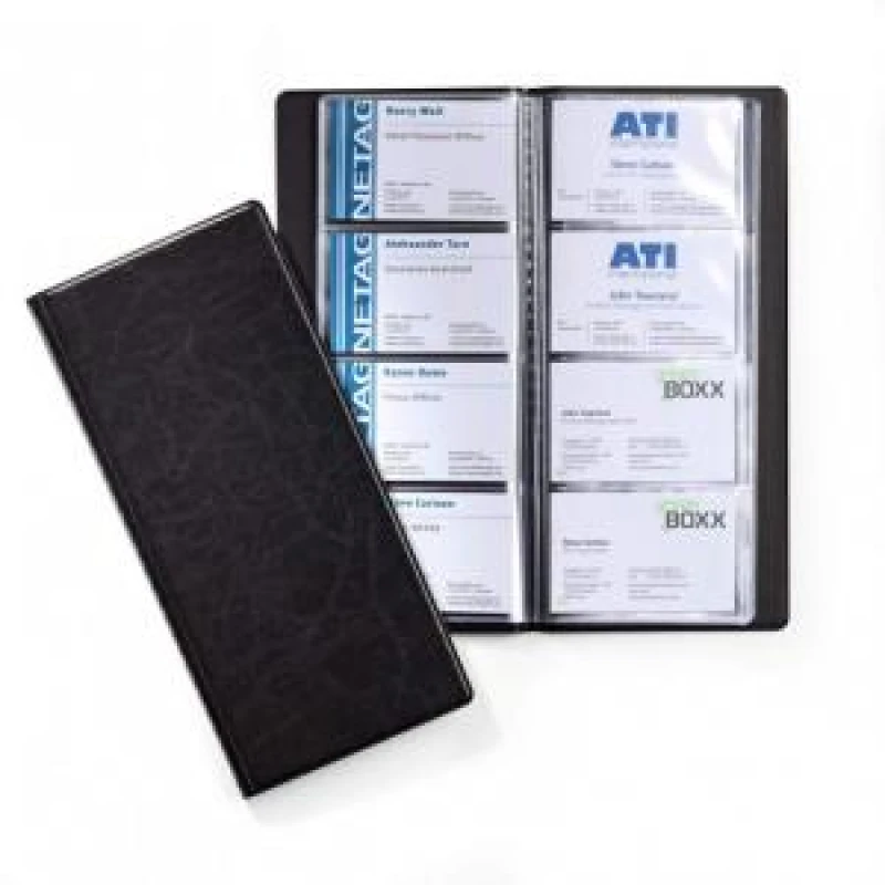 Image of Durable VISIFIX PU Leather 192 Business Card Album Organiser Wallet DRBE240201