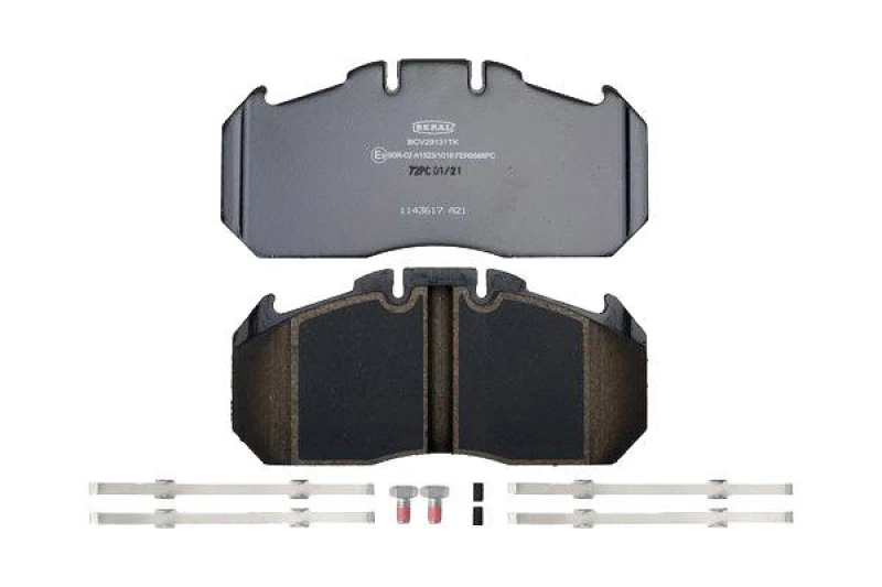 Image of BERAL BCV29131TK Brake pad set prepared for wear warning indicator, with accessories Brake Pad Set,disc brake (402)