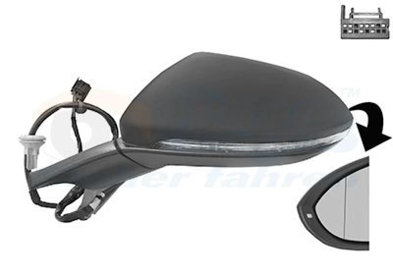 Image of VAN WEZEL Wing mirror VAN WEZEL 5766805