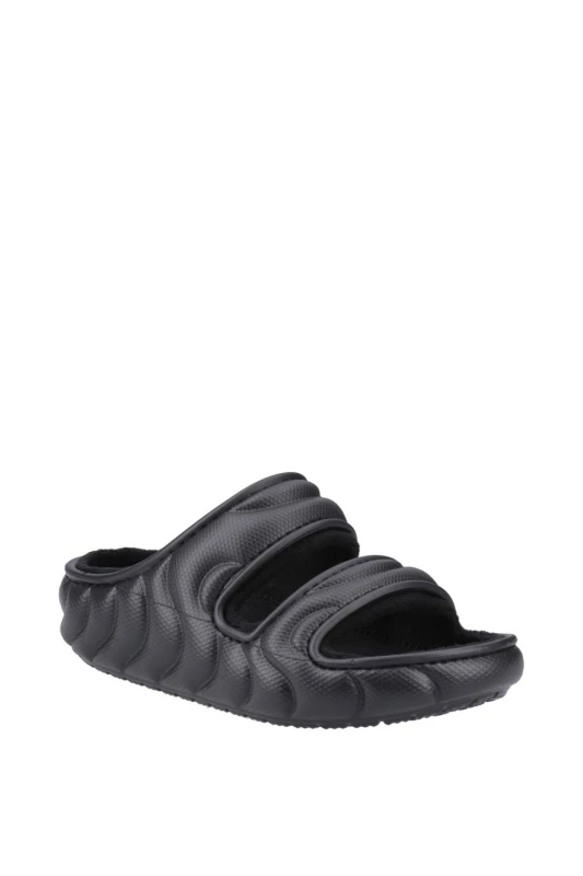 Image of Crocs Unisex Classic Cozzzy Overpuff Sandals Black W9/M8