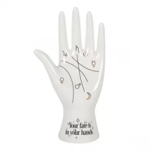Image of White Palmistry Hand Ornament 18/36