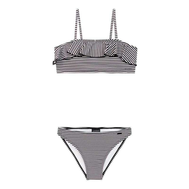Image of Protest 2 Piece swimsuit for girls Protest Stripes Noir Female 4 ans