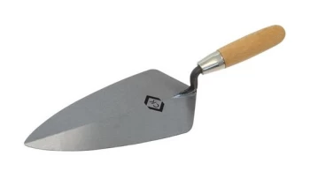 image of T527011 Bri Trowel Broad Heel Carbon Steel Wood Grip 275mm - CK