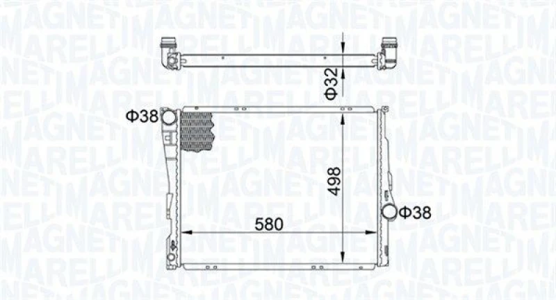 Image of MAGNETI MARELLI Engine radiator MAGNETI MARELLI 350213163600