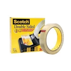 image of Scotch 19mm x 32.9m Double Sided Tape Permanent Long life Clear Single