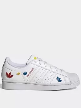 Image of Adidas Originals Superstar Junior, Ftwwht/Ftwwht/Beamye, size: 4+, Unisex, Shoes grade school, GV8876