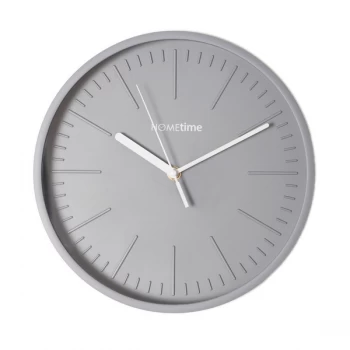 image of HOMETIME Matt Grey Clock with 3D Baton Dial - 28cm