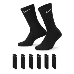 image of Nike 6 Pack of Training Crew Socks - Black