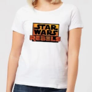 Image of Star Wars Rebels Logo Womens T-Shirt - White - 3XL