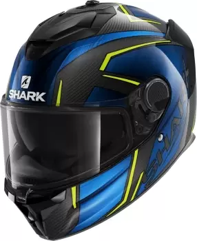 Image of Shark Spartan GT Carbon Kromium Helmet, black-blue, Size 2XL, black-blue, Size 2XL