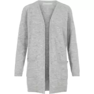 Image of Pieces Sleeve Knit Cardigan - Grey