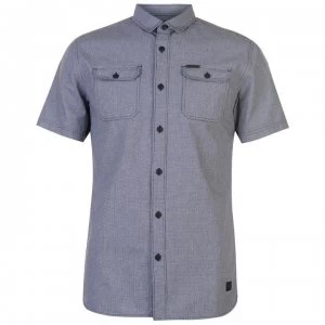 Image of Firetrap Blackseal Dogtooth Shirt - Blue