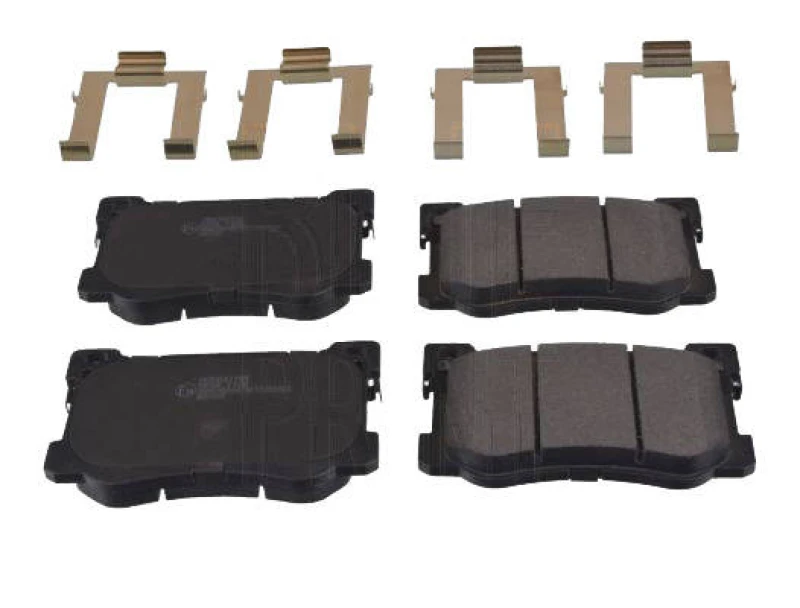 Image of Blue PRINT ADG042155 Brake pad set Front Axle, with acoustic wear warning, with anti-squeak plate Brake Pad Set,disc brake (402)