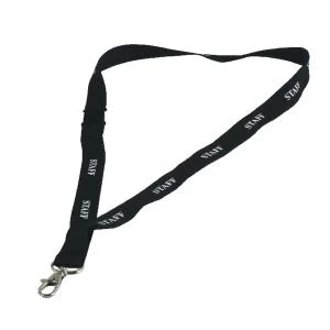 Image of Durable Black Textile Staff Badge Necklace 20mm Pack of 10 999107997