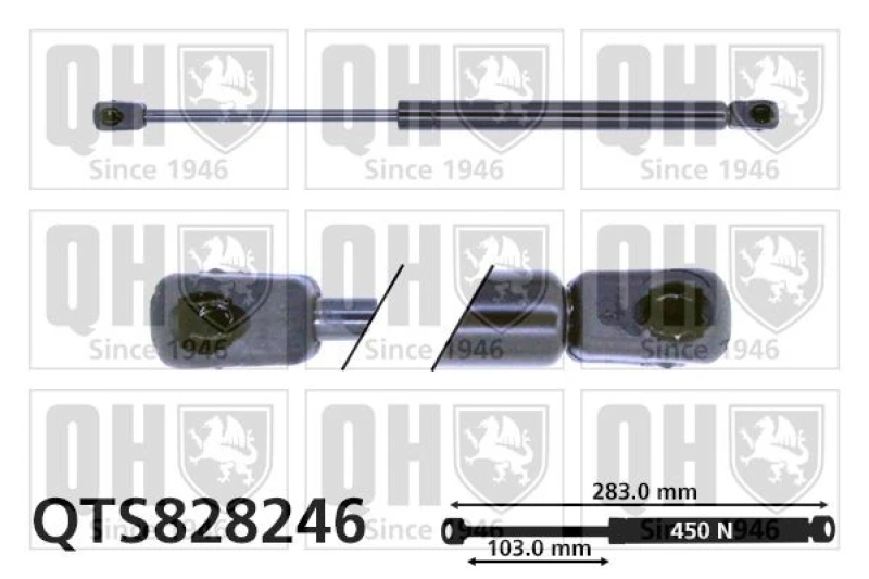 Image of QUINTON HAZELL Bonnet strut QUINTON HAZELL QTS828246