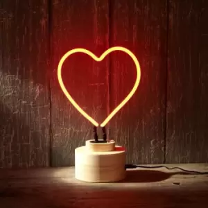 image of Lumosnap Red Neon Heart Table Lamp