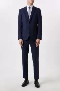 image of Mens Tailored Fit Navy Marl Suit Jacket