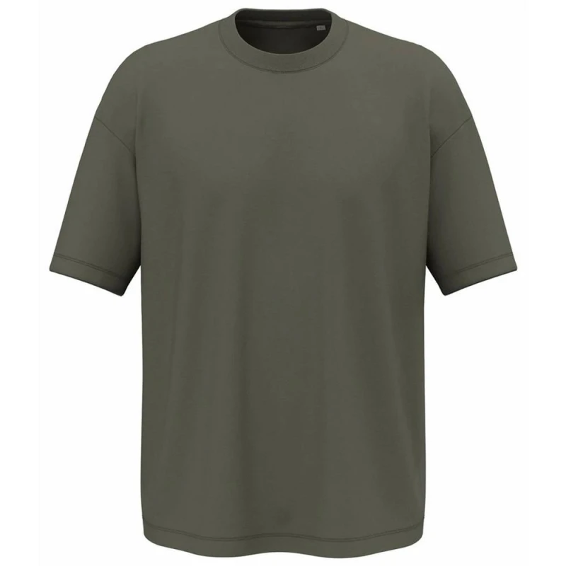 Image of Native Spirit Mens Oversized T-Shirt in Khaki Size: Large Khaki Male L