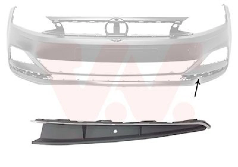 Image of VAN WEZEL Bumper grill VAN WEZEL 5751597