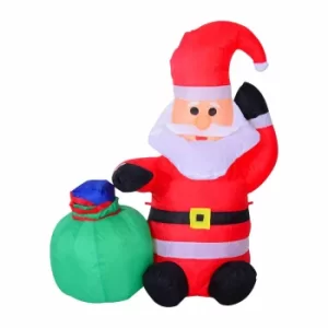 image of Inflatable Light Up Christmas Santa Claus 120cm