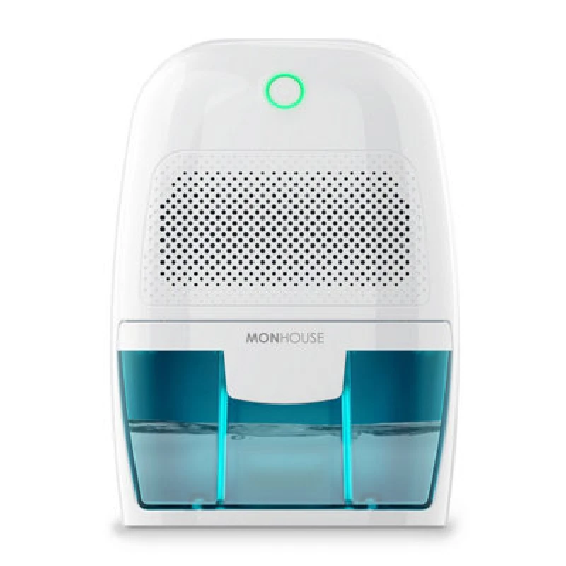 Image of Monhouse Dehumidifier 600Ml Portable, Compact And Quiet Moisture Absorber - Mini Electric Mould Remover For Home - White/blue
