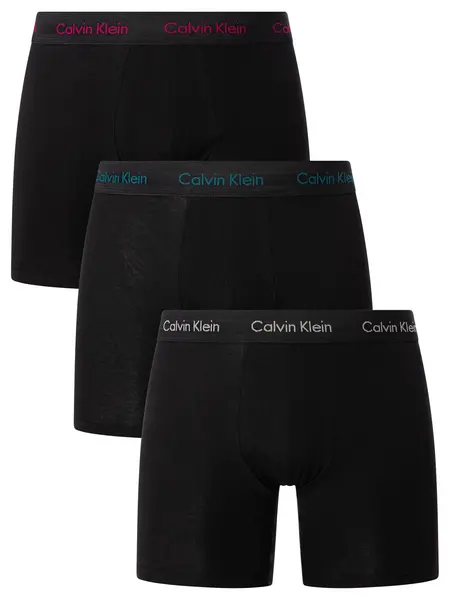 Image of Calvin Klein 3 Pack Boxer Briefs Black (Grey/Blue/Pink) L